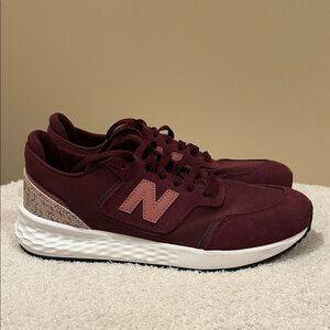 New Balance Burgundy Fresh Foam Sneakers